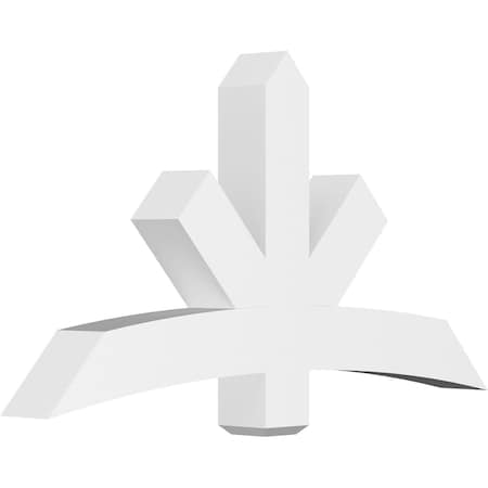 Ekena Millwork Alberta Architectural Grade PVC Gable Bracket, 60"W x 32 1/2"H x 6"D x 6"F, 13/12 Pitch GBP060X33X0606ALB00